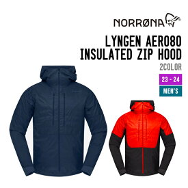 NORRONA ノローナ 23-24 LYNGEN AERO80 INSLTD ZIP HOOD リンゲン エアロ80 インサレーテッド フード 2023-2024 早期予約 正規品 メンズ スノーウェア