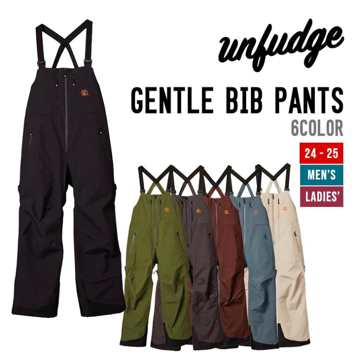 楽天市場】UNFUDGE アンファッジ 24-25 GENTLE BIB PANTS ジェントル 