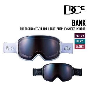 DICE �_�C�X 26-27 BANK �o���N �X�m�[�{�[�h �S�[�O�� Photochromic - Ultra Light Purple - Smoke Mirror BK54275