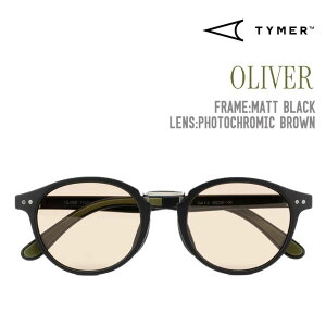 TYMER �^�C�}�[ OLIVER �T���O���X Matt Black Photochromic Brown TY105-MBK-PBR