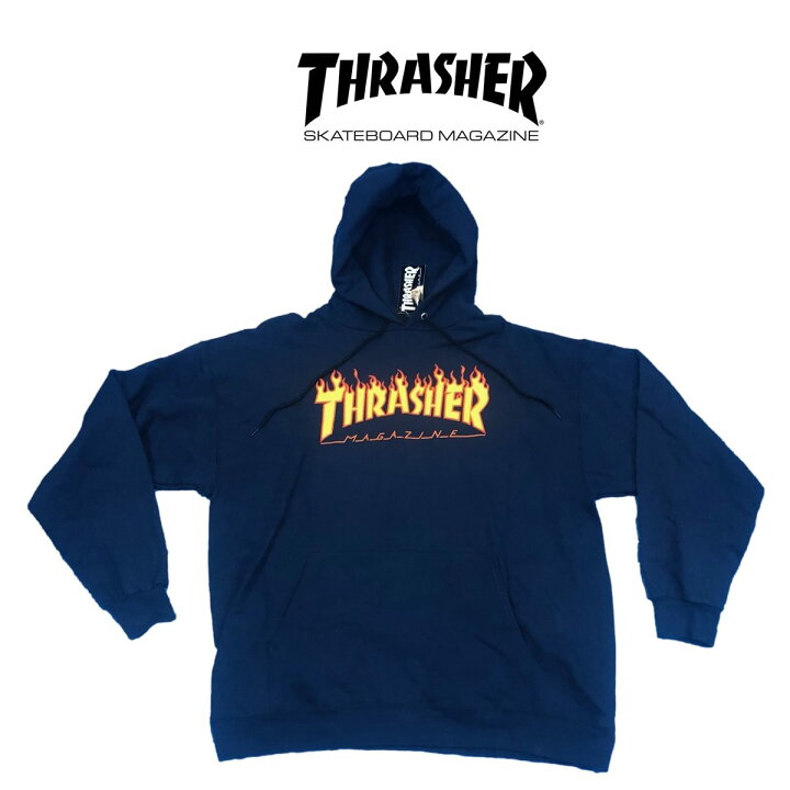 楽天市場】THRASHER MAGZINE HOOD Lサイズスラッシャープルオーバー 