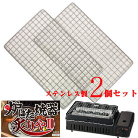 岩谷　炙りや用　焼網セット　ステンレス2枚セット　28x18cm　繰り返し使える　イワタニ(iwatani)同仕様