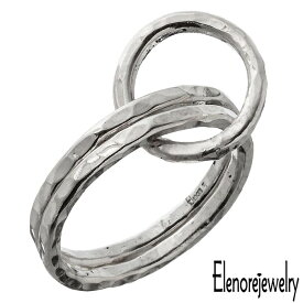 エレノアジュエリー Elenore Jewelry シルバー リング 指輪 ダブル リンク レディース 9号 11号 13号 15号 ELR0051S