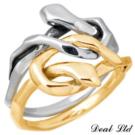 ディールエルティーディー DEAL LTD KNOT SNAKE RING DOUBLE K10 ゴールドコンビ リング 指輪 アクセサリー 5～23号 メンズ レディース スネーク ディールデザイン DEAL DESIGN 310230K10