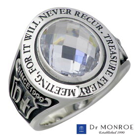ドクターモンロー Dr MONROE リング 指輪 メンズ シルバー ジュエリー キュービック メッセージ 一粒 カレッジ 13～23号 925 スターリングシルバー FC-195-SV