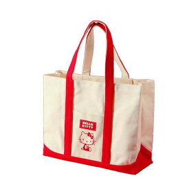 HeLLo Kitty ハローキティ エコエコトート バッグ 鞄 【レッド 赤】 綿使用 裏面ノープリント メーカーより直送いたします ※沖縄・離島への配送はできません