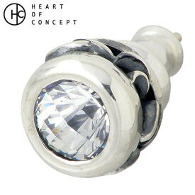ハートオブコンセプト HEART OF CONCEPT ストーン シルバー ピアス アクセサリー クリア キュービック 1個売り 片耳用 スタッドタイプ シルバー925 スターリングシルバー HCE-48CZ