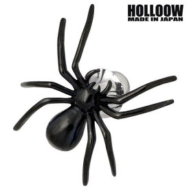 ホロウ HOLLOOW ピンブローチ レディース メンズ シルバー ジュエリー スモールスパイダー ブラック クモ 蜘蛛 925 スターリングシルバー KHP-60