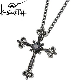 ケースミス K-SMITH ネックレス メンズ シルバー ジュエリー クロス ブラックキュービック 十字架 925 スターリングシルバー KI-1280004