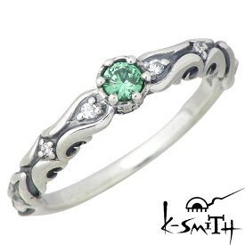 ケースミス K-SMITH 5月 誕生石 シルバー リング エメラルドカラーキュービック 指輪 アクセサリー 7～13号 シルバー925 スターリングシルバー KS-00194-5