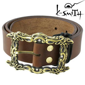 ケースミス K-SMITH 真鍮 バックル & ベルト キュービック メンズベルト KSM-0106-BS