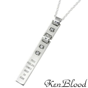 �P���u���b�h KEN BLOOD ���b�Z�[�W �v���[�g �V���o�[ �l�b�N���X �A�N�Z�T���[ �L���[�r�b�N CZ �V���o�[925 �X�^�[�����O�V���o�[ KB-KP-140