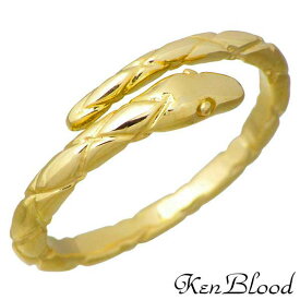 ケンブラッド KEN BLOOD リング 指輪 メンズ レディース シルバー ジュエリー スネーク ゴールド 11～21号 925 スターリングシルバー KR-257GD