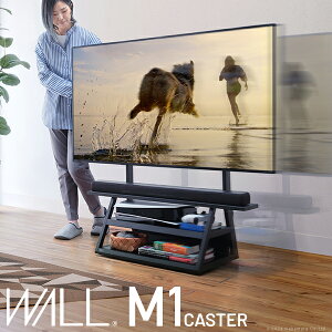 �y�|�C���g2�{�I11���܂Łz WALL�C���e���A�e���r�X�^���h M1CASTER ���[�t���L���X�^�[�X�^���h 32�`65v�Ή� �Ǌ� �����^ �e���r�� TV�X�^���h �w�ʎ��[ �R�[�h���[ �z���C�g �� �u���b�N �� �E