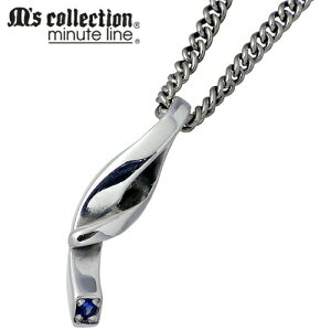 【ポイント5倍!マラソン期間中!】 エムズコレクション M's collection ネックレス レディース シルバー ジュエリー サファイア シンセティック 925 スターリングシルバー RYO-176SAG