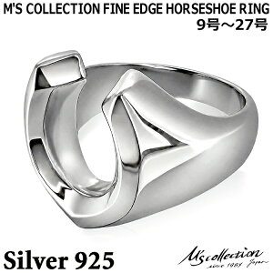 �y�|�C���g2�{�I�}���\�����Ԓ��I�z �G���Y�R���N�V���� M's COLLECTION �t�@�C�� �G�b�W �z�[�X�V���[ �����O �w�� FINE EDGE HORSESHOE RING �n�� SILVER925 ���{�� �������Y �u�����h �A�N�Z�T���[ FR-014