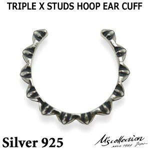 y|Cg5{I 3܂ŁIz GYRNV M's collection Vo[ C[ Jt Y Ўp TRIPLE X STUDS HOOP EAR CUFF XE-020-CU