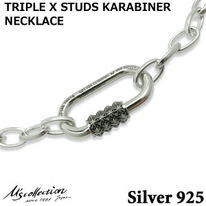 y|Cg5{IyVC[OXӍՁz GYRNV M's collection Vo[ lbNX TRIPLE X STUDS KARABINER NECKLACE XP-195