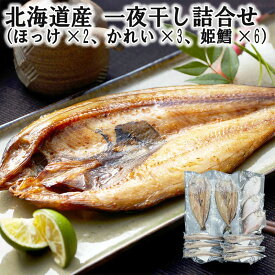 北海道産 一夜干し詰合せ （ほっけx2 かれいx3 姫鱈x6） 新鮮な魚介の旨味を逃さぬ一夜干し 素材の良さが引き立つ詰め合わせ