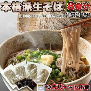 【ゆうパケット出荷】 本格派 生そば 8食 180gx4袋 手土産 プレゼント ご進物 ギフト 贈り物に SNC00010010
