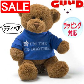 【10%OFF！8/18以降順次発送】 GUND ガンド ぬいぐるみ ビッグブラザー Tシャツ テディーベア テディベア くま くまの ベアー Teddy Bear ブルー 人気 ブランド ギフト 贈り物 プレゼントに 対象年齢 6才以上 6047553