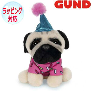 【ポイント5倍!マラソン期間中!】 GUND ガンド ぬいぐるみ ダグ ザ パグ バースデー Dougくん Tシャツ ハット わんわん いぬ イヌ 犬 ドッグ Dog 人気 ブランド ギフト 贈り物 プレゼントに 対