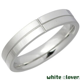ホワイトクローバー white clover リング 指輪 アクセサリー 金属アレルギー対応 クロスライン ステンレス メンズ シルバー 13～19号 アレルギーフリー 4SUR031SV