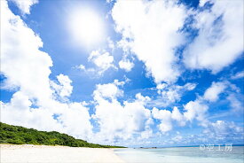 フォトカード 「波照間島 ニシ浜」沖縄・波照間島風景写真 空 雲 海【空工房】