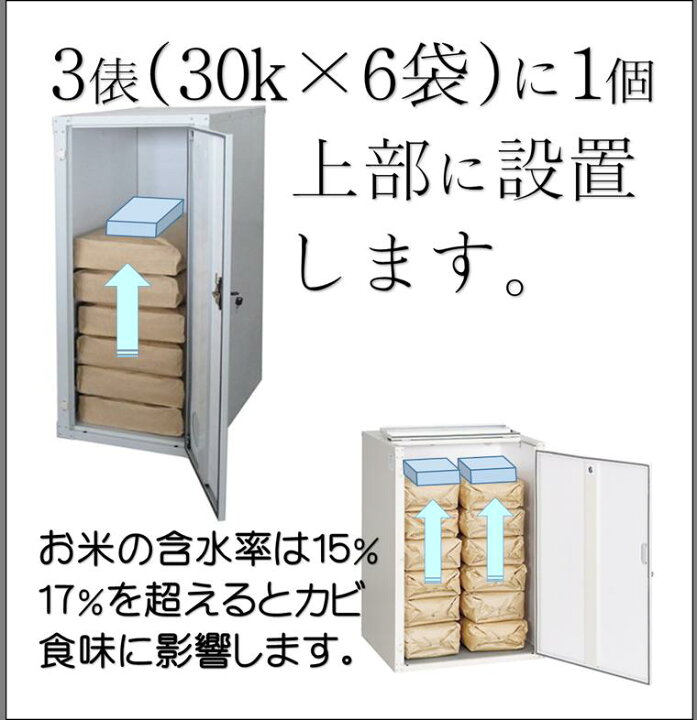 楽天市場】米保管庫用乾燥剤 （6俵・30k×12袋用)600g  