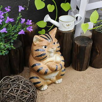 茶トラ 猫ちゃん 信楽焼猫の置物 信楽焼 猫 置物 あぐら猫の置物 7 5号 虎柄 大 陶器 猫の置物 リアル ねこ 小さい ネコ かわいい 陶器 信楽焼 インテリア アンティーク 雑貨 おしゃれ 招き猫 ギフト プレゼント 開店祝い 信楽焼き 焼き物 MB102-12G 夢源陶房