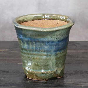 山草鉢 手作りの陶器植木鉢 山野草鉢 信楽焼 山草 鉢 しがらき 陶器鉢 植木 やきもの 信楽焼鉢 手づくり 多肉植物 塊根植物 sa-0357