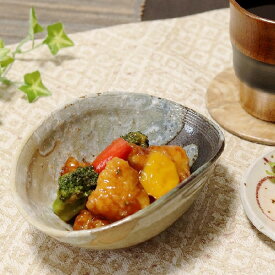 【12月13日10時開始ポイント10倍】信楽焼 楕円鉢 中鉢 おしゃれ 陶器 舟形 長角皿 小鉢 鉢 和食器 盛り付け 焼き物 取り皿 野分小鉢(小) w322-06