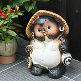 【12月13日10時開始ポイント10倍】信楽焼 和風 おしゃれ 10号ひねりメス たぬき 開運 縁起物 タヌキ 陶器タヌキ たぬき 開運置物 しがらきやき 焼き物 狸 タヌキ 信楽 ta-0147