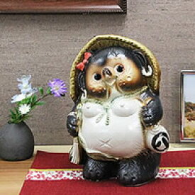 【12月13日10時開始ポイント10倍】信楽焼 和風 おしゃれ 8号ひねり狸メス しがらき焼 タヌキ 縁起物 陶器 たぬき 開運 置物 商売繁盛 家内安全 狸 信楽 ta-0181