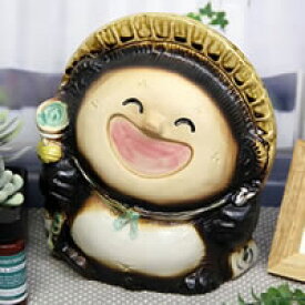 【12月13日10時開始ポイント10倍】信楽焼 和風 おしゃれ 笑福狸 オス たぬき 開運 縁起物 タヌキ 陶器 置物 しがらきやき 焼き物 狸 商売繁盛 家内安全 金運 ta-0115