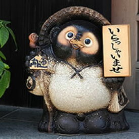 【12月13日10時開始ポイント10倍】信楽焼 和風 おしゃれ たぬき 開運 縁起物 タヌキ 陶器 置物 しがらきやき 焼き物 狸 商売繁盛 家内安全 金運 名前入れたぬき 開運 文字入れ狸 13号古信楽風表札狸 ta-0253