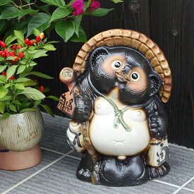 【12月13日10時開始ポイント10倍】送料無料 10号開運狸 信楽焼たぬき 縁起物のタヌキ 陶器タヌキ たぬき置物 やきもの しがらきやき 焼き物 狸 タヌキ 信楽 狸 ta-0009