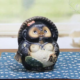 【12月13日10時開始ポイント10倍】信楽焼 和風 おしゃれ 5号古信楽風お願いメス狸 しがらき焼 タヌキ 縁起物 陶器 たぬき 開運 置物 商売繁盛 家内安全 狸 信楽 風水たぬき 開運 ta-0228