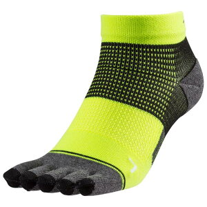 ミズノ ランニングソックス5本指ソックス セーフティーイエロー Mizuno J2MX800131