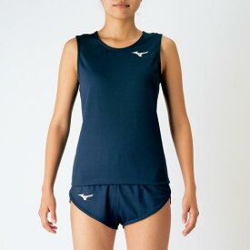 ミズノ レーシングシャツ(陸上競技)［レディース］ ドレスネイビー Mizuno U2MA725114