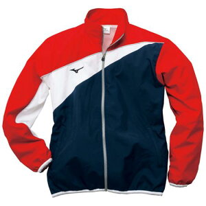 【送料290円】ミズノ トレーニングクロスシャツ ドレスネイビー×チャイニーズレッド Mizuno N2JC902086