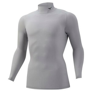 【送料290円】ミズノ バイオギアシャツ(ハイネック長袖)(メンズ) アロイグレー Mizuno 32MA115005