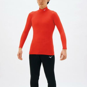 【送料290円】ミズノ バイオギアシャツ(ハイネック長袖)(メンズ) チャイニーズレッド Mizuno 32MA115062