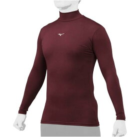 【送料無料】ミズノ バイオギア(ハイネック／長袖)（ユニセックス） エンジ Mizuno 12JA1C1063