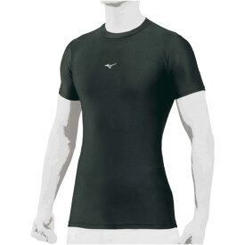 【送料無料】ミズノ バイオギア(ローネック／半袖)（ユニセックス） D.グリーン Mizuno 12JA1C3134