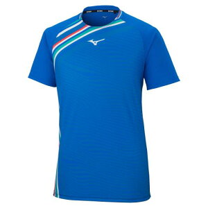 【送料290円】ミズノ ゲームシャツ(ラケットスポーツ)(ユニセックス) ピースブルー Mizuno 62JA250126