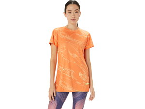 アシックス ウイメンズグラフィックドライ半袖シャツ サンピーチ asics 2012C782 403