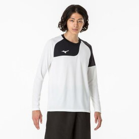 【送料無料】ミズノ Tシャツ(長袖)（ユニセックス） ホワイト Mizuno 32MAA14001