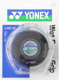 【送料無料】ヨネックス ウェットスーパーグリップ5本パック（5本入） ブラック Yonex AC1025P 007