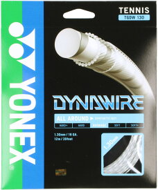 【送料290円】ヨネックス 硬式テニス用ガット DYNAWAIRE130（ダイナワイヤー130） ホワイト×シルバー Yonex TGDW130 284